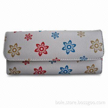 Full Printed Women's Wallet with Snap for Closure, Zipper Coin Pocket and Credit Card Slots
